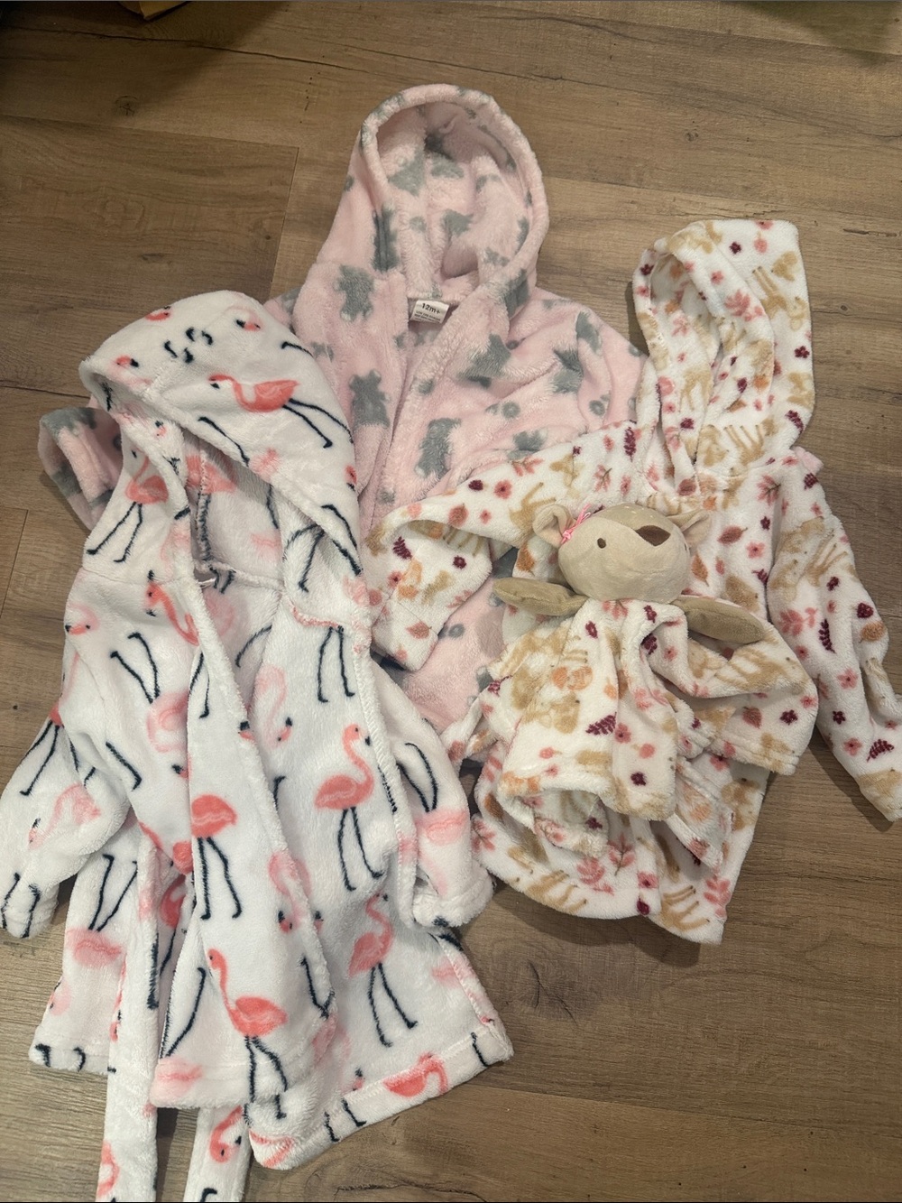 (3) 0-9 mth baby bathrobes